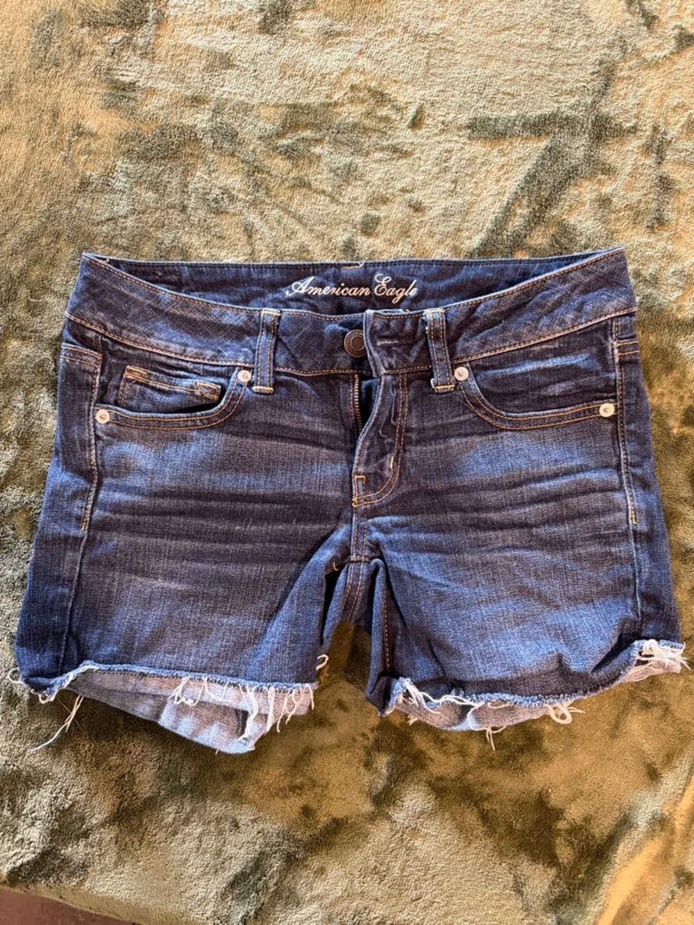 American Eagle Dark Wash MIDI Shorts 6